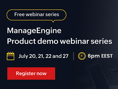 Virtual product demo series | ManageEngine
