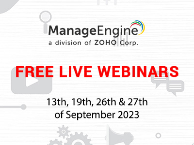 FREE WEBINARS | ManageEngine September 2023