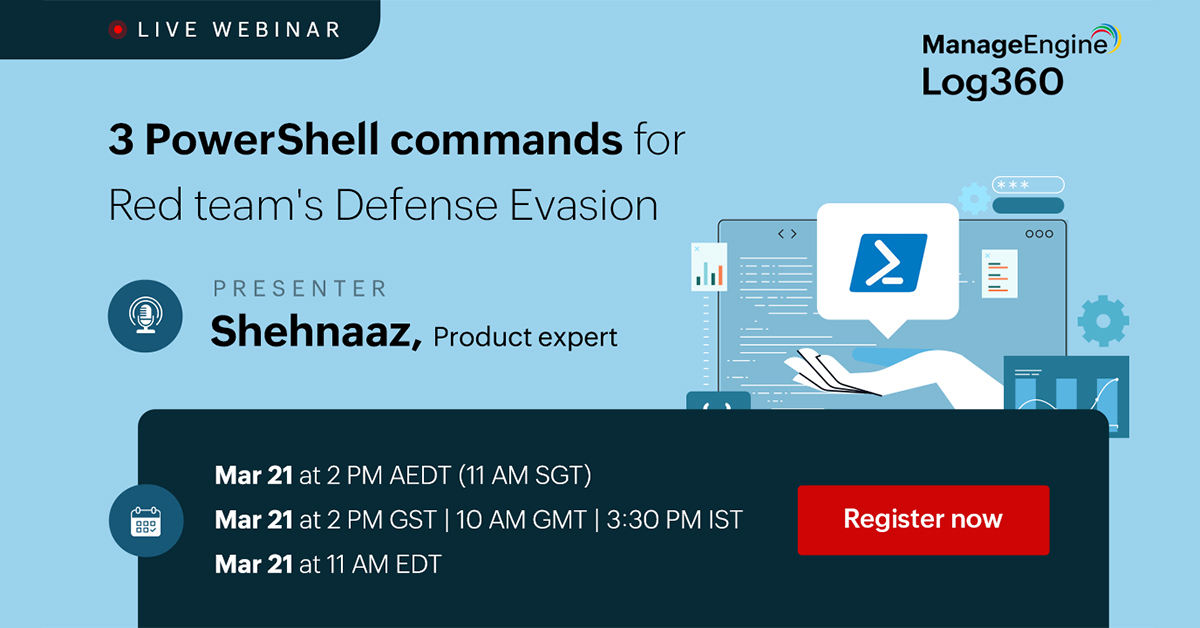 3 PowerShell commands for Red team's Defense Evasion